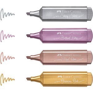 FABER-CASTELL Textmarker TL 46 Metallic 4er Kartonetui
