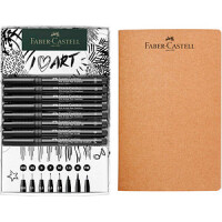 FABER-CASTELL Set Pitt Artist Pen + Sketchbook