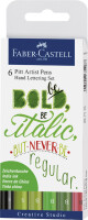 FABER-CASTELL Tuschestift Pitt Artist Pen Lettering 6x