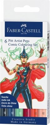 FABER-CASTELL Tuschestift Pitt Artist Pen Comic 6x