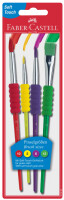 FABER-CASTELL Pinsel 4er Set mit Softgriffstück BK