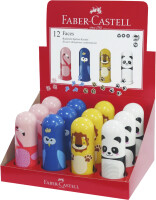 FABER-CASTELL Radierer-Spitzer-Kombi Faces sort.