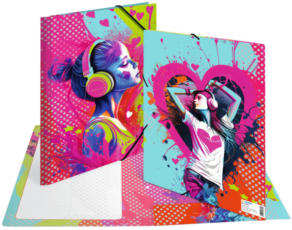 HERMA Sammelmappen A4 Karton Music Girl