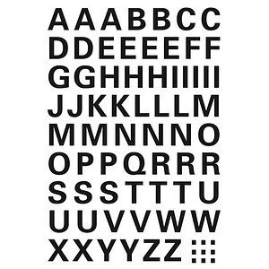 HERMA Buchstaben 10 mm A-Z schwarz, wetterfeste Folie