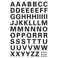 HERMA Buchstaben 10 mm A-Z schwarz, wetterfeste Folie