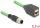 DELOCK M12 Kabel A-kodiert 8 Pin St. zu RJ45 Bu.PUR(TPU)0,5m