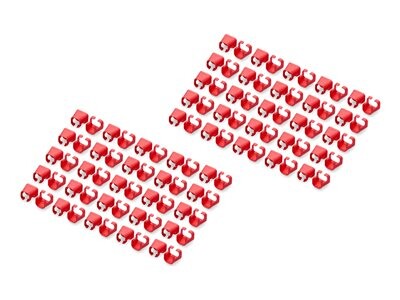 DIGITUS Farbclips für Patchkabel RJ45 100 Stück rot