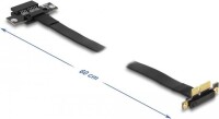 DELOCK Riser Karte PCI Express x1 St. zu 1 Slot Kab.60 cm