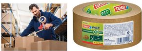 tesapack Papier Standard ecoLogo braun -Packband-
