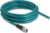 DELOCK NWk M12 8 Pin X-kodiert zu offenen Kabelenden TPU 5 m