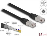 DELOCK RJ45 NWK Cat.6A S/FTP PE Outdoor 15 m schwarz