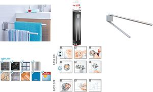 tesa ekkro Handtuchhalter zweiarmig inkl. Kleber silber