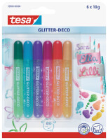 tesa Glitter Glitzerstifte 6Stk versch. Farben