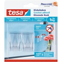 tesa Klebehaken Glas 1kg transparent