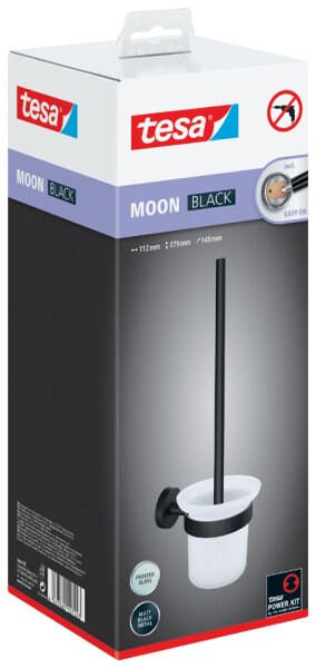 tesa MOON BLACK WC-Bürstengarnitur mattschwarz