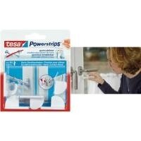tesa Powerstrips Vario-Gardinenhaken braun