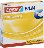 tesafilm doppelseitig 1 Rolle 33m x 19mm transparent