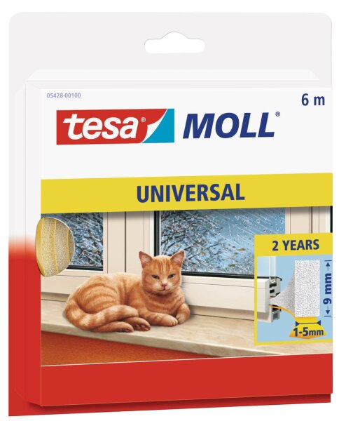 tesamoll Schaumstoff Universal 1m x 5mm weiß