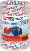 tesapack Paketband 3 Rollen 3 x 66m x 50mm kristall-klar