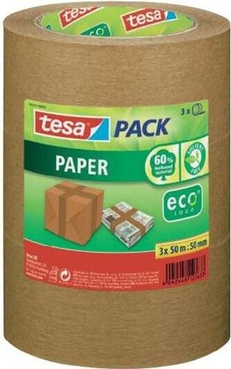 tesapackVerpackungsband Paper ecoLogo 50m x 50mm