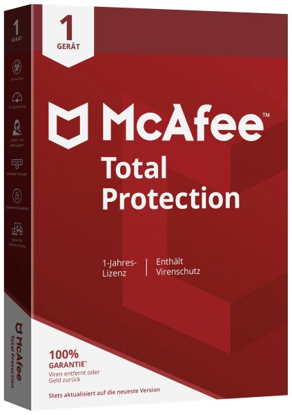 McAfee Total Protection 1-Gerät 1-Jahr Win/Mac/Android/iOS