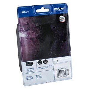 Patrone Brother LC-1220BKBP2 Twin Pack mit Security-Tag