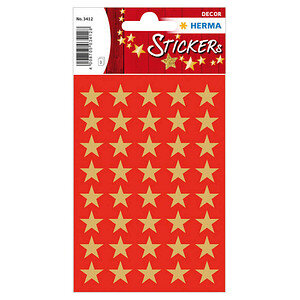 HERMA DECOR STERNE 5-ZACKIG, GOLD Ø13 mm