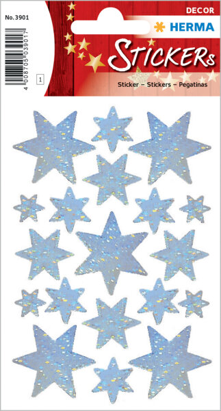 HERMA DECOR STERNE SILBER, HOLOGRAPHIEFOLIE