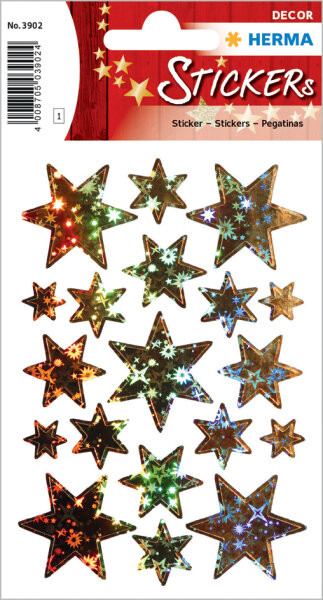 HERMA DECOR STERNE GOLD, HOLOGRAPHIEFOLIE