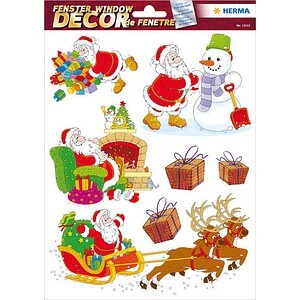 HERMA FENSTERBILD A4 FRÖHLICHER WEIHNACHTSMANN