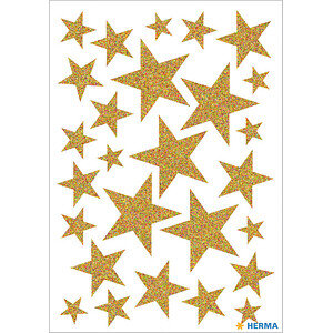HERMA MAGIC WEIHN. STERNE GOLD, GLITTERY