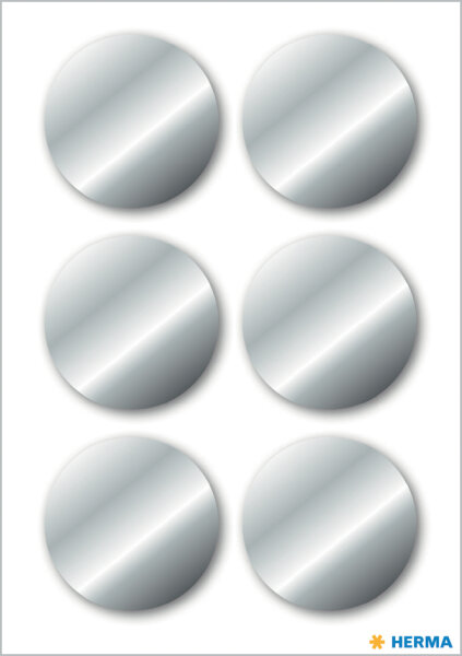 HERMA WEIHN. SILBERETIKETTEN Ø 32 mm