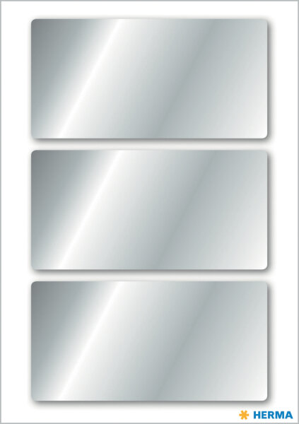HERMA WEIHN. SILBERETIKETTEN 34 x 67 mm