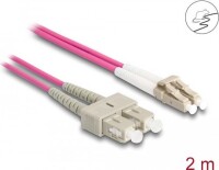 DELOCK LWL Kabel mit Metallarmierung LC Duplex Multimode 2m