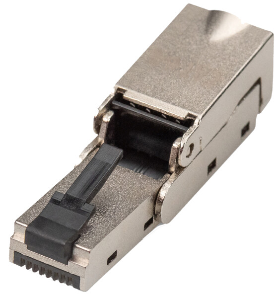 DIGITUS Feldstecker biegbar CAT 6A  STP mit Staubschutzkappe