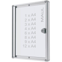 MAUL Schaukasten MAULextraslim, 1 x A4 aluminium