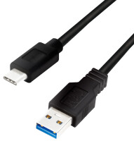 Logilink USB 3.2 Kabel Gen1 Type-C A(M)->C(M) black 0,15m