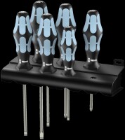 Wera 3334/3355/6 Schraubendrehersatz, Edelstahl + Rack