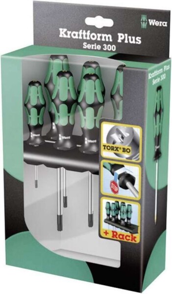 Wera 367/6 TORX« BO Kraftform Schraubendrehersatz + Rack
