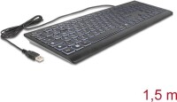 DELOCK USB Tastatur kabelgebunden 1,5 m schwarz mit XXL Bstb