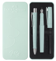 FABER-CASTELL Set Poly Ball Pen caribic blue Füller+KS