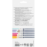 FABER-CASTELL Pinsel rund 3 x und flach 3 x auf BK