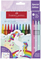 FABER-CASTELL Filzstift Einhorn 10 + 3 + Sticker