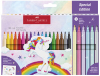 FABER-CASTELL Filzstift Einhorn 18 + 6 +Sticker