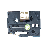 Schriftbandkassette Brother 24mmx4m weiß/gold...