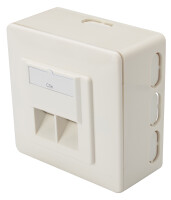DIGITUS RJ45Dose Cat5e 2xRJ45 geschirmt Aufputz...