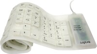Logilink Tastatur USB / PS/2 Flexibel Wasserfest weiß