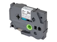 Schriftbandkassette Brother 18mm farblos/weiß...