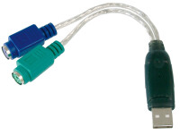 DIGITUS Adapterkabel USB1.1    -> 2xPS/2 St/Bu...
