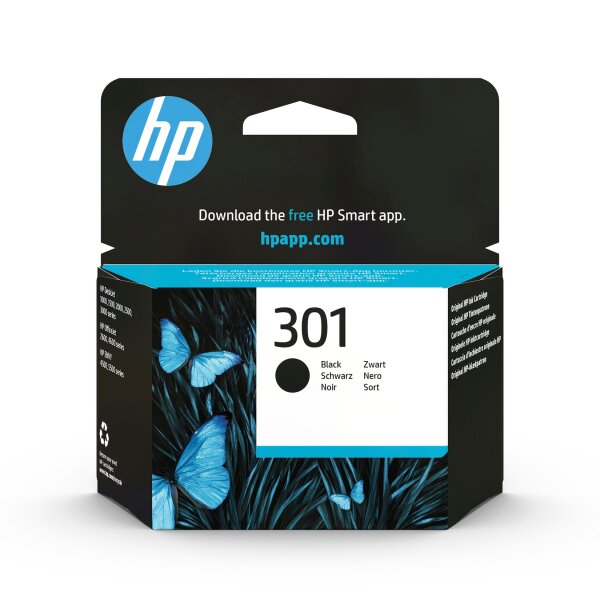 HP 301      Schwarz             Tintenpatrone 3ml